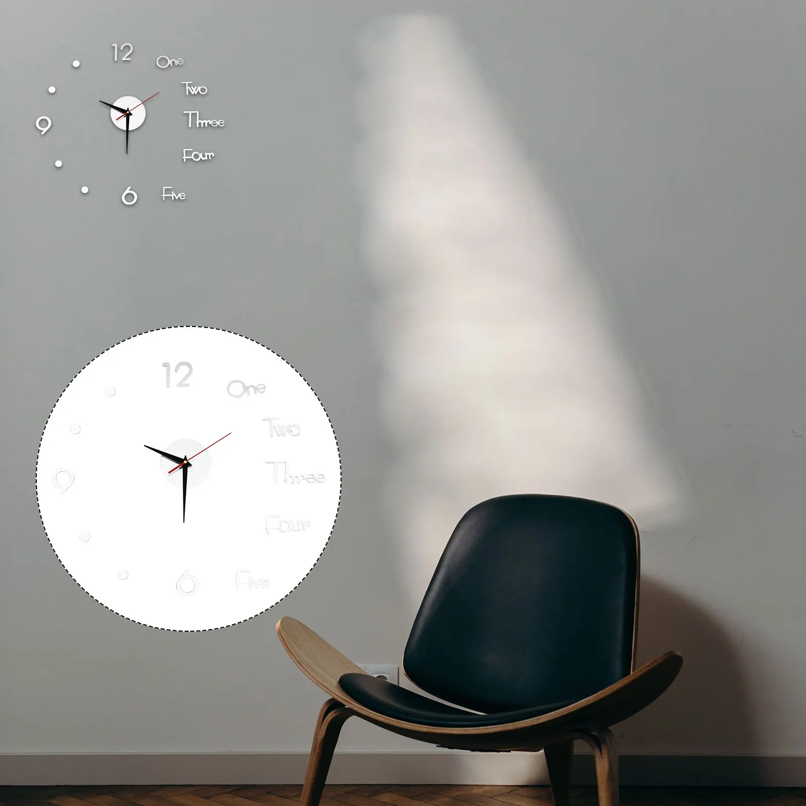 

Acrylic Wall Clock Digital Modern Small Decorative Home Office Frameless Mute Diy Hanging Mirror Sticker Wall Decor For Room