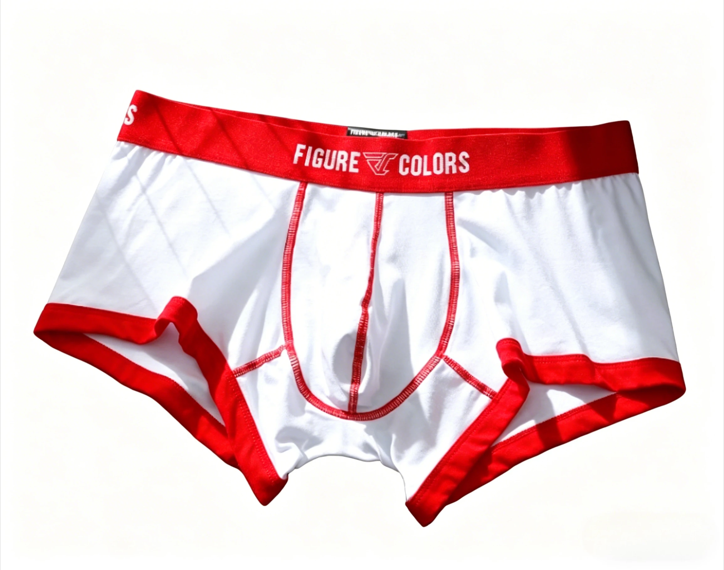 

Men's Cotton Boxer Briefs - Low Waist Underwear Logo Waistband and Contrast Trim Youth Fashion U Convex Pouch Boxy Underpants