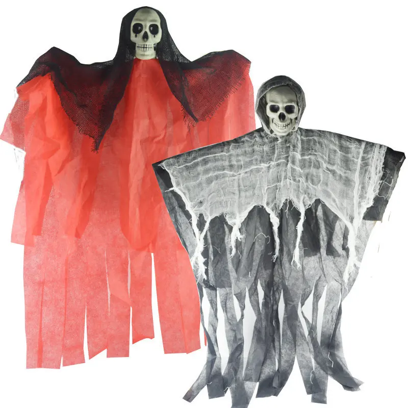 

2024 Halloween Hanging Grim Reapers (2 Pack) Halloween Skeleton Flying Ghost for Haunted House Prop Décor Outdoor Indoor Decor