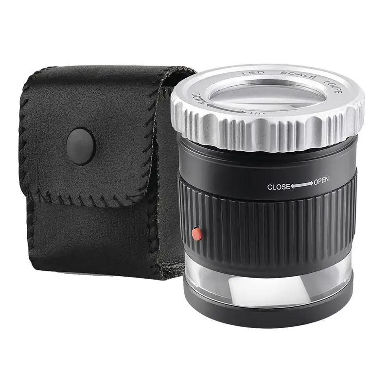 HRBAJ-30X Loupe Magnifier,Adjustable Length Magnifier,Foldable Jewelry Magnifier Glass For Textile Optical,Embroidery