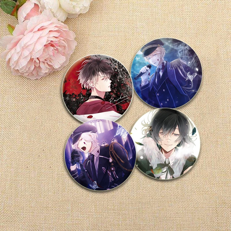 Animation Diabolik Lovers Brooch Reiji Ayato Laito Kanato Badge Cartoon Lapel Pins Breastpin for Backpack Clothes Gift Accessory