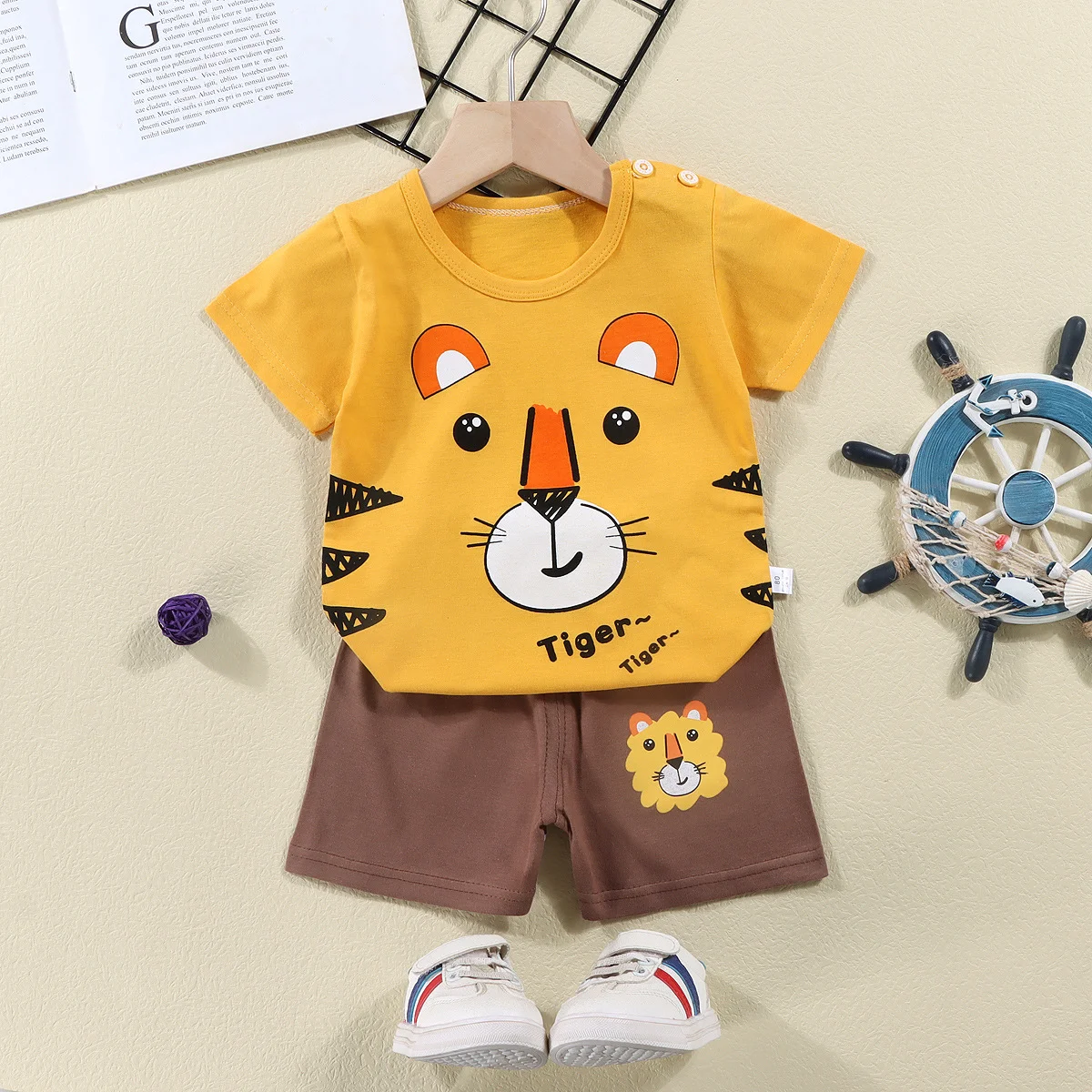 2PCS Mother Kids Clothes Children's Sets Boys Girl T-shirt Shorts Summer Cotton Short Sleeve Baby Children Clothing Toddler Suit