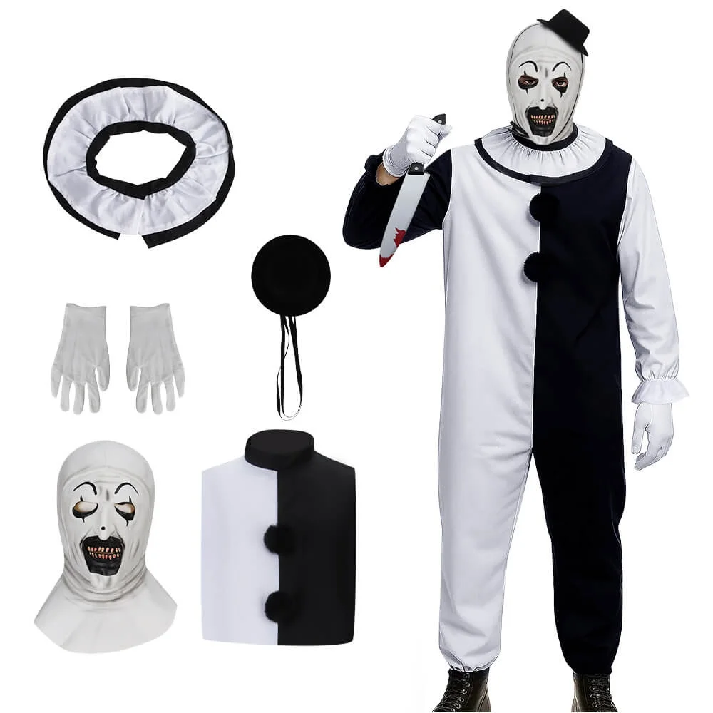 

Art the Clown Costume Cosplay Movie Terrifier Joker Suit Mens's Suit Halloween Party Outfits Fancy Dress