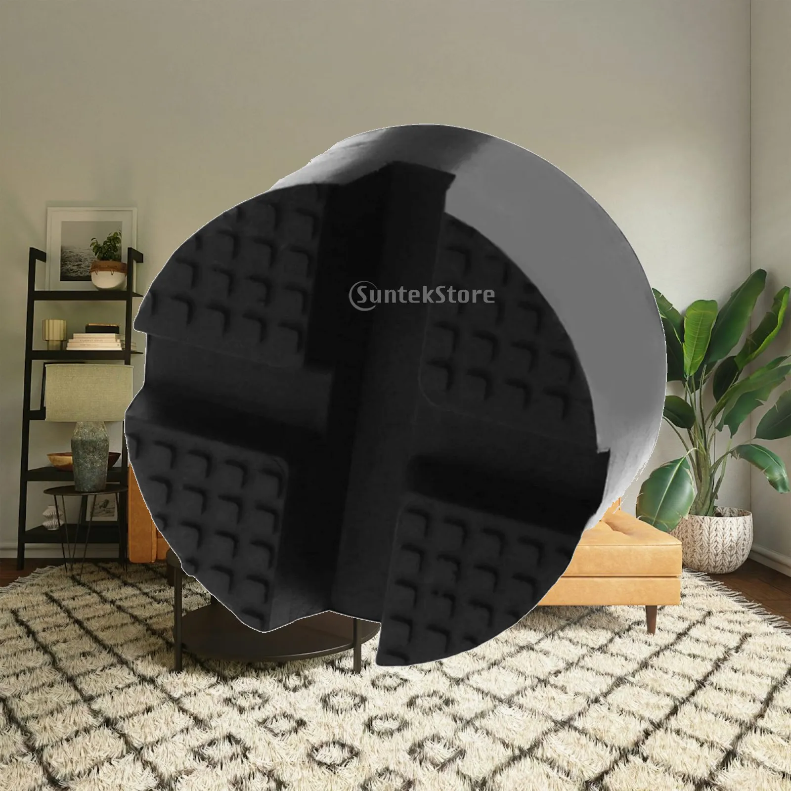 Vehicle Support Pad Neoprene Lifting Accessory with Raised Interface for Secure Tire Change