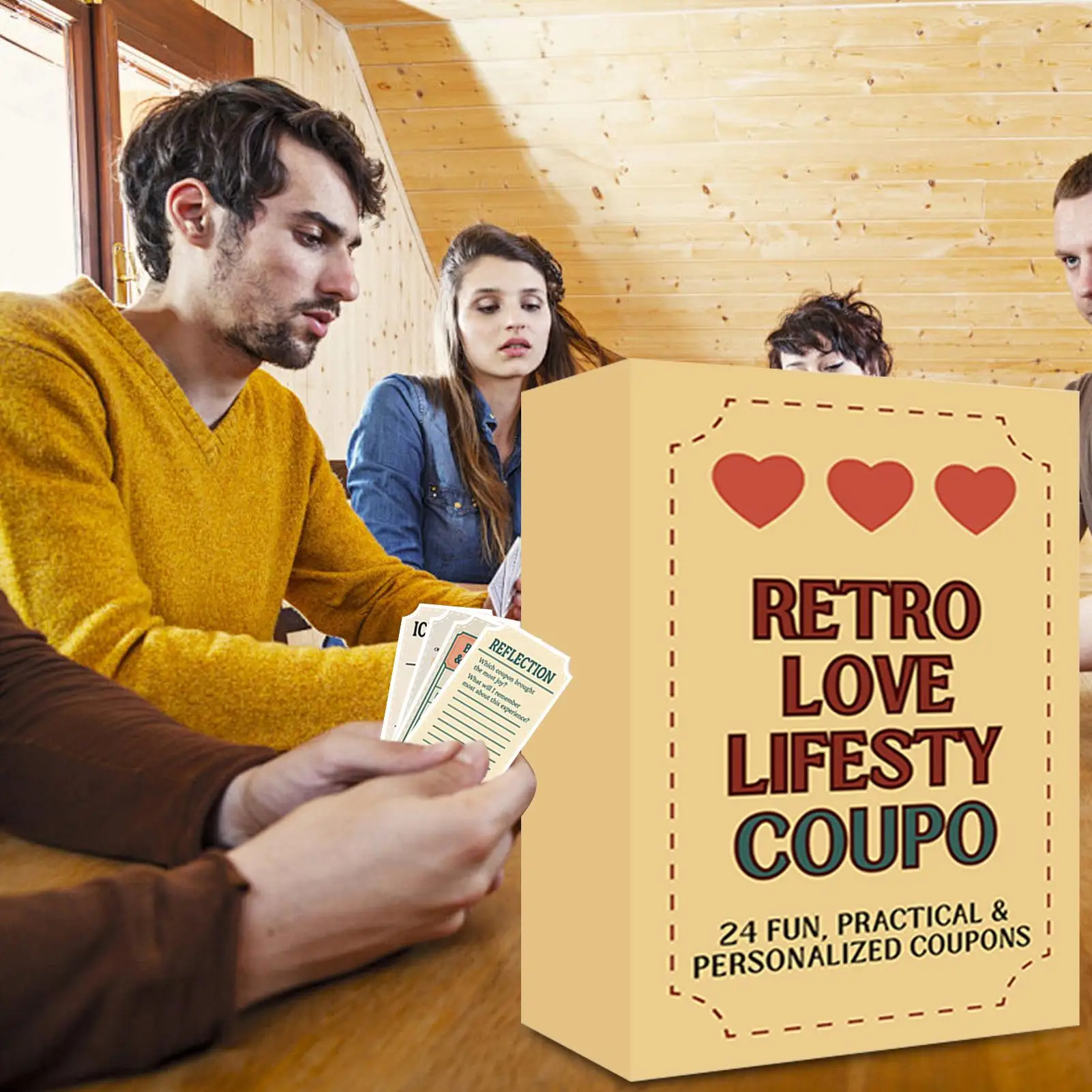 Coupon Book For Him 24 Piece Couples Coupon Book Romantic Card Vintage Voucher For Wife Boyfriend Husband Girlfriend Valentines - view 4