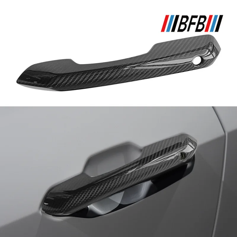 

For Ford Mustang Real Dry carbon fiber outer door left right handle shell cover modification Body Kit 2024-2026 Accessories