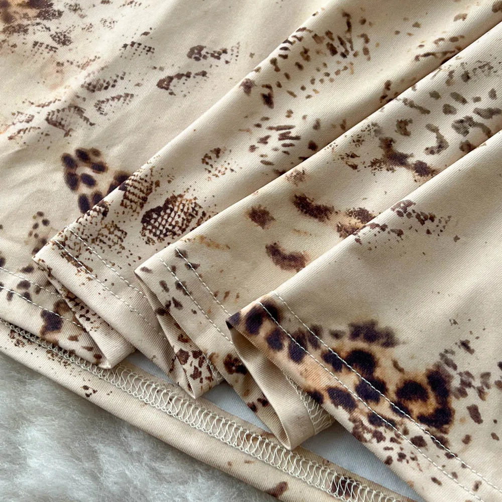 Schickes Vintage-Kleid mit ausgehöhltem Diagonalkragen, plissiert, elegante Fee, koreanische Mode, Boho-Damenbekleidung, langes Kleid