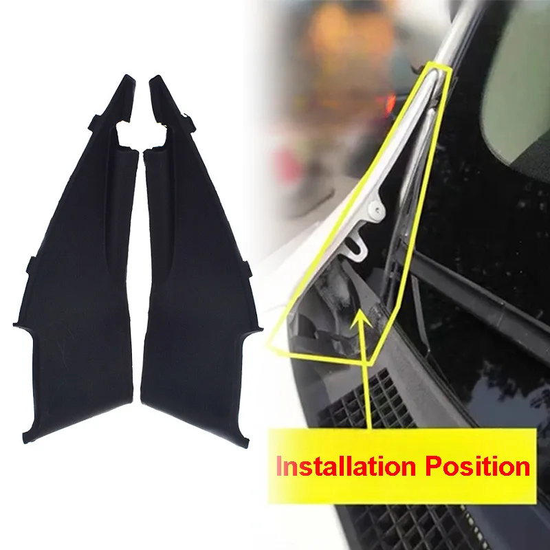 

1/2 X Windshield Wiper Side Cowl Extension Trim Deflector for Nissan Altima 2019-2021 66895-6CA0A 66894-6CA0A