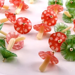 Acrylic Heat Shrink Creative Mushroom Earrings Pendant Accessories Hairpin DIY Jewelry Accessories