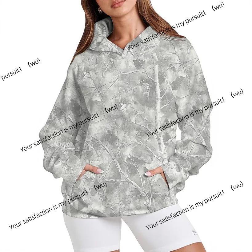 

Новый женский повседневный свитер с капюшоном и принтом