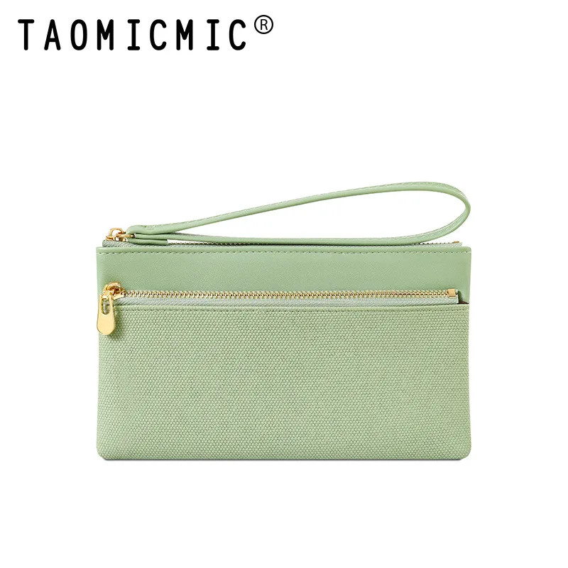FashionableVersatile Leather Frosted Woven Zipper Handbag with Coin Purse Mobile Phone Cosmetic Bag Wholesale