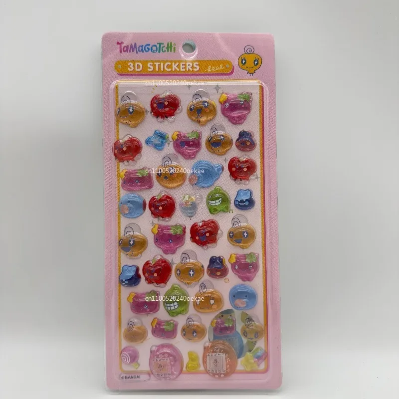 3D Stickers Cartoon Tamagotchi Creative Peripheral Phone Case Transparent Sticker Hand Account Material Friend Birthday Gift