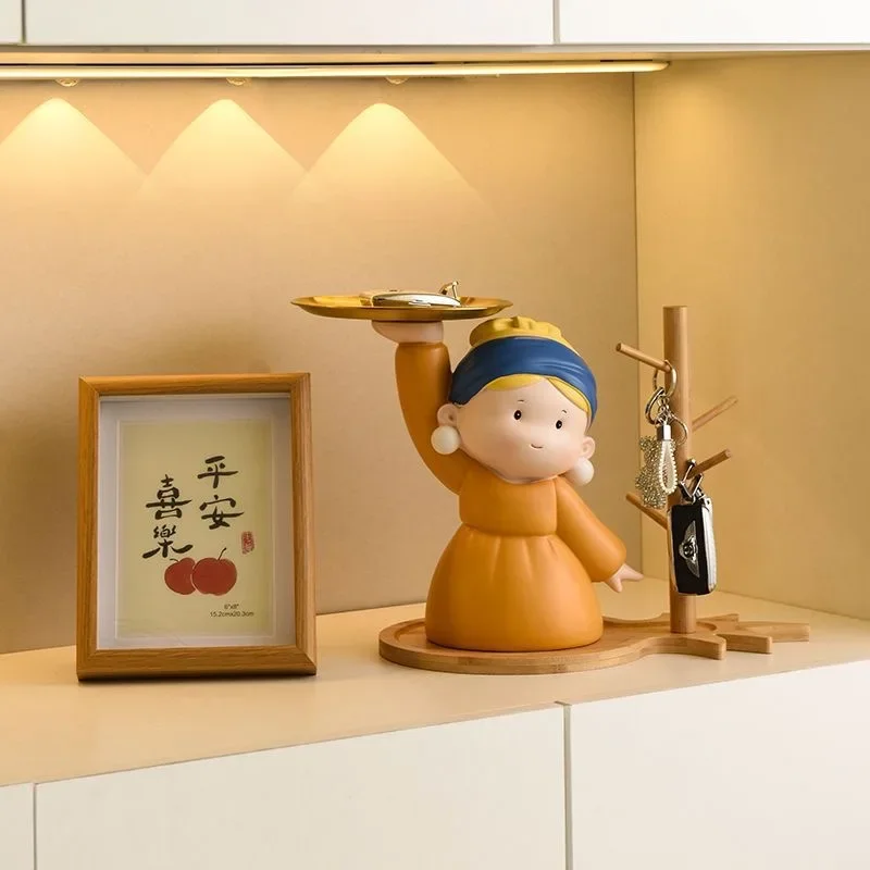 

Tray ornament key entryway storage