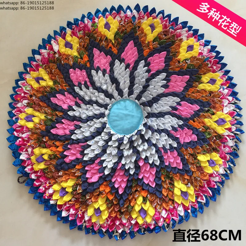 Round retro thickened futon lotus mat three-dimensional pattern patchwork sofa cushion yoga mat