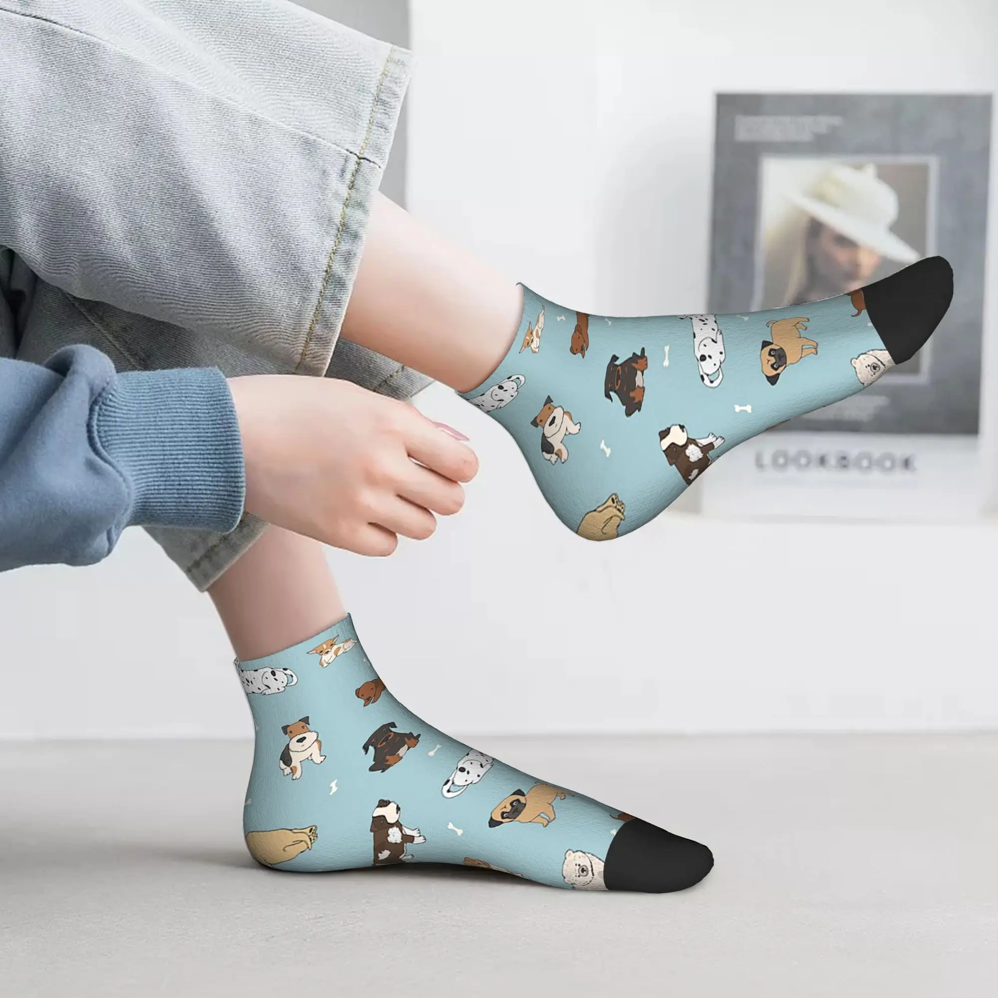 Calzini per cuccioli di cane Harajuku Calze assorbenti per il sudore Calzini per tutte le stagioni Accessori per regali unisex