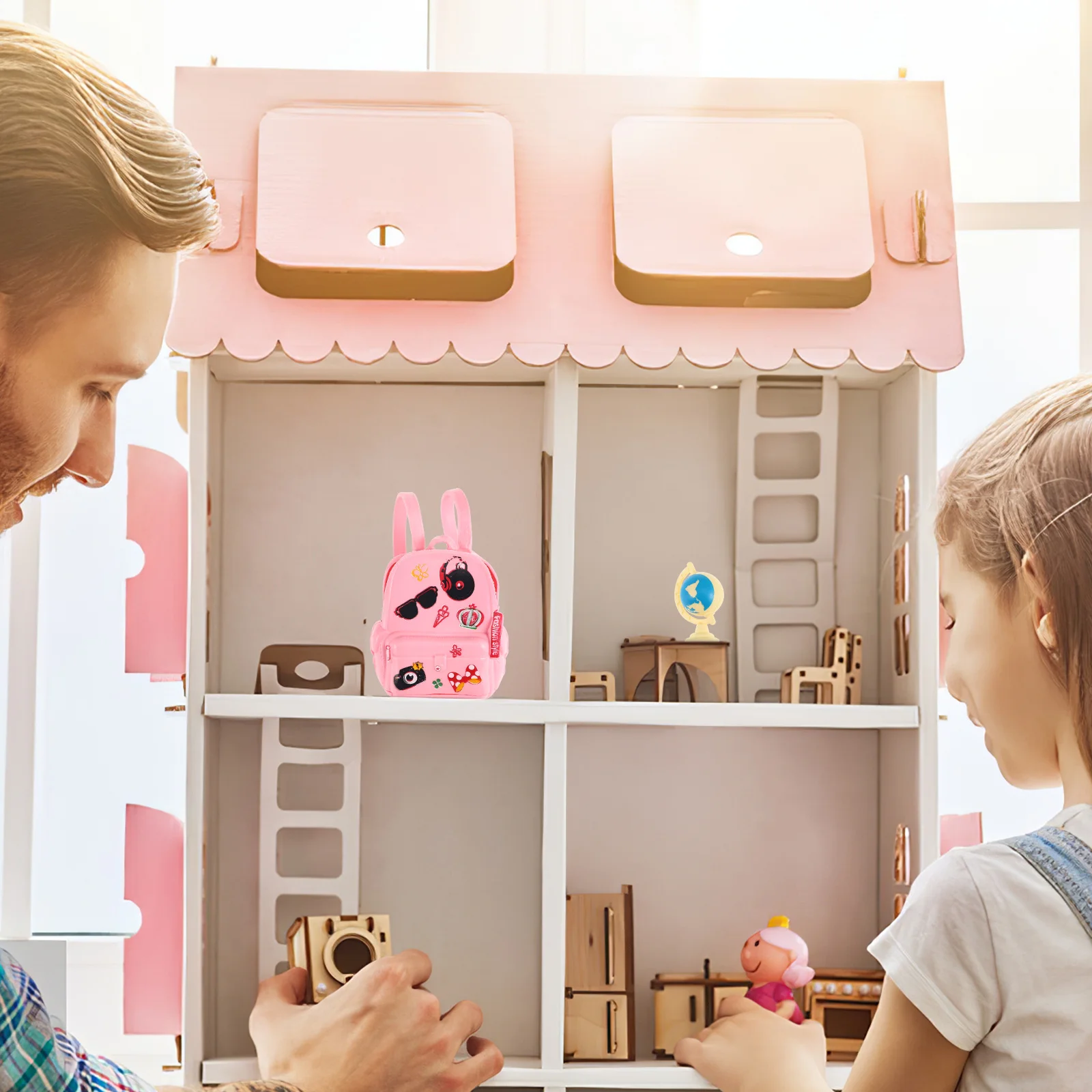 

1 Set School Supplies For , Miniature Stationery Kit With Backpack Computer Ruler, Accessories Playset, Mini Stuff,