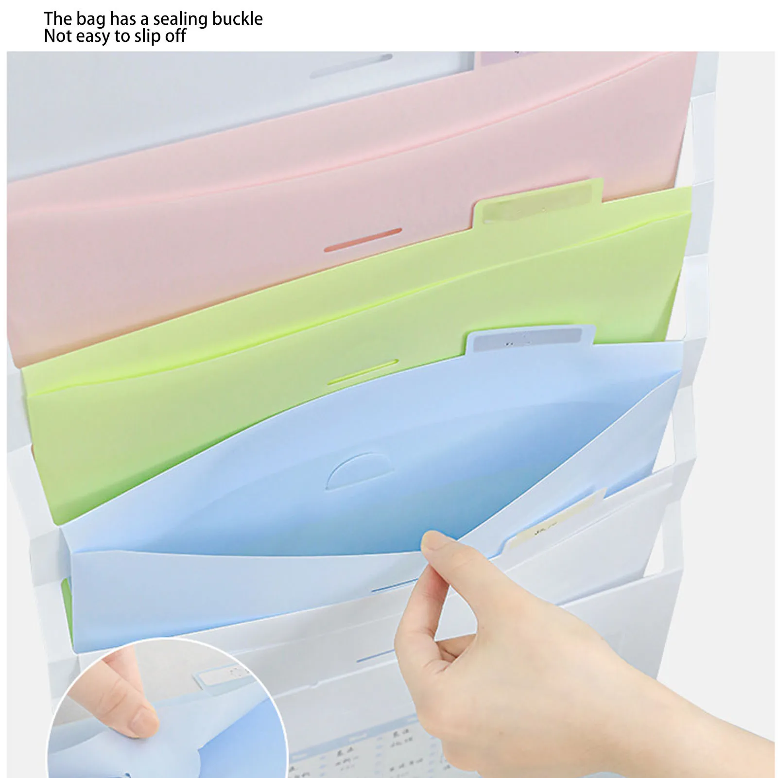 【جديد】حقيبة تخزين الملفات متعددة الطبقات 6 ألوان متعددة الوظائف مجلد ملفات معلق لحقيبة محفظة ملفات السفر المدرسية العائلية #5