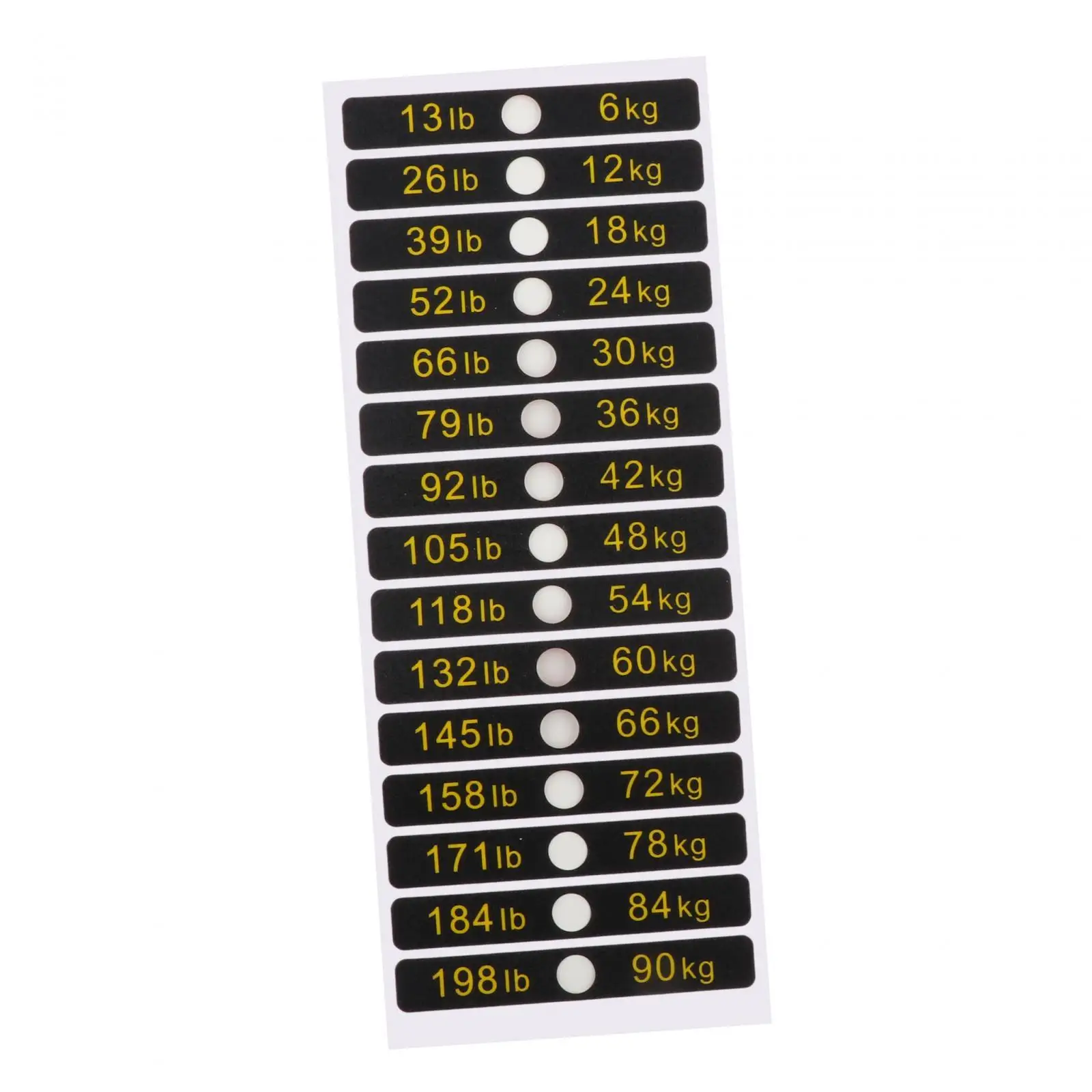 Self Adhesive Weight Stack Labels Sheets White Number Stickers for Indoor Fitness Equipment Setup and Weight Identification