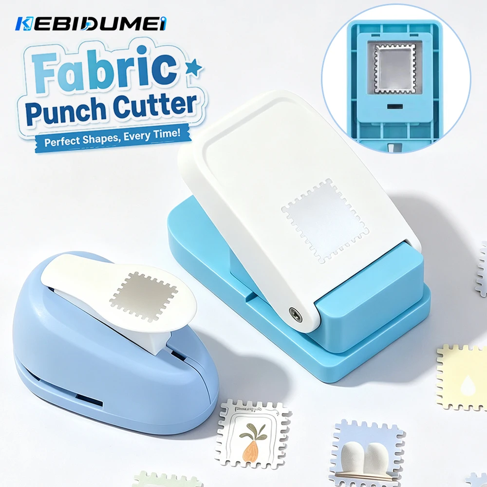 KEBIDUMEI 3D Postage Stamp Embosser Punch One-Piece DIY Handmade Journal Hole Punch Scrapbooking Paper Craft Tool