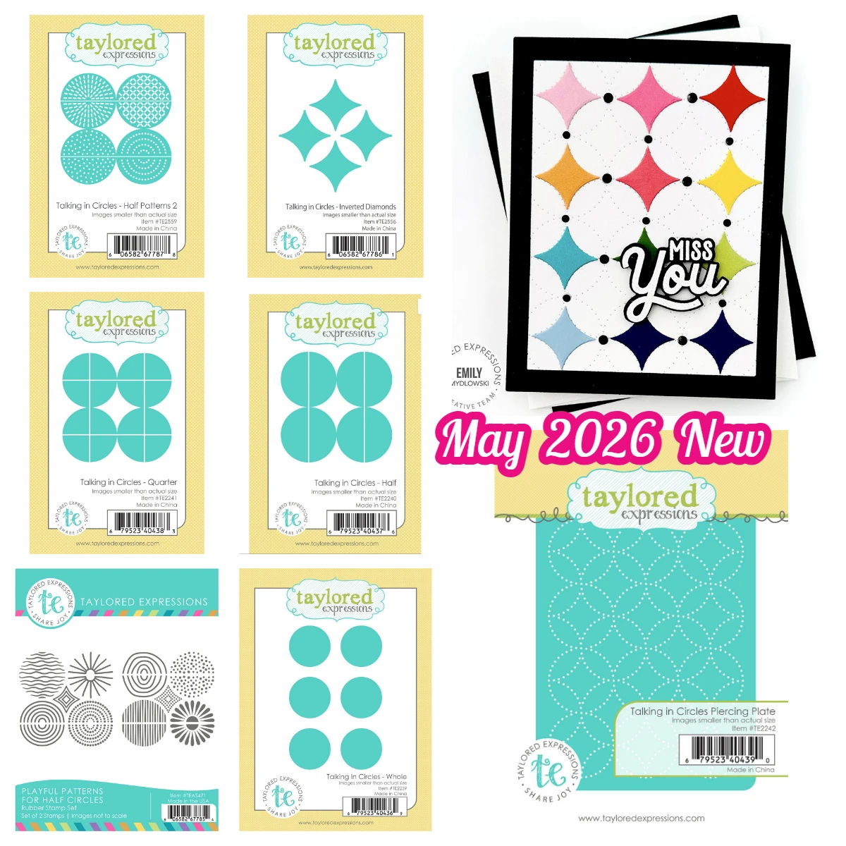 May 2026 New Taylored Half Patterns 2 Talking in Circles Piercing Plate Die Metal Cutting Dies Stamp for DIY Scrapbook Calenda