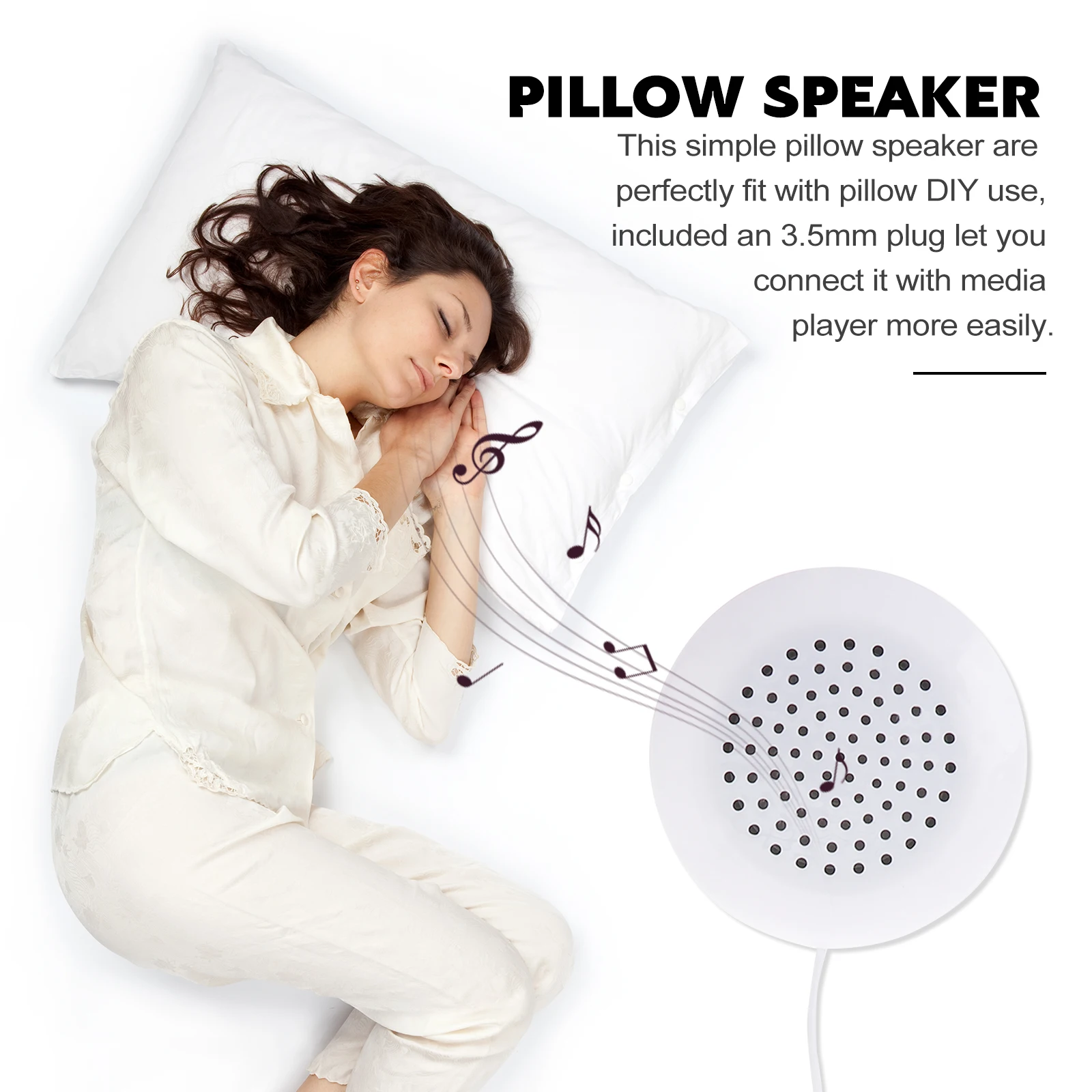 

3 .5mm Portable Music Pillow Speaker Mini Speakers Wired Tiny Diy Bar for Podcast