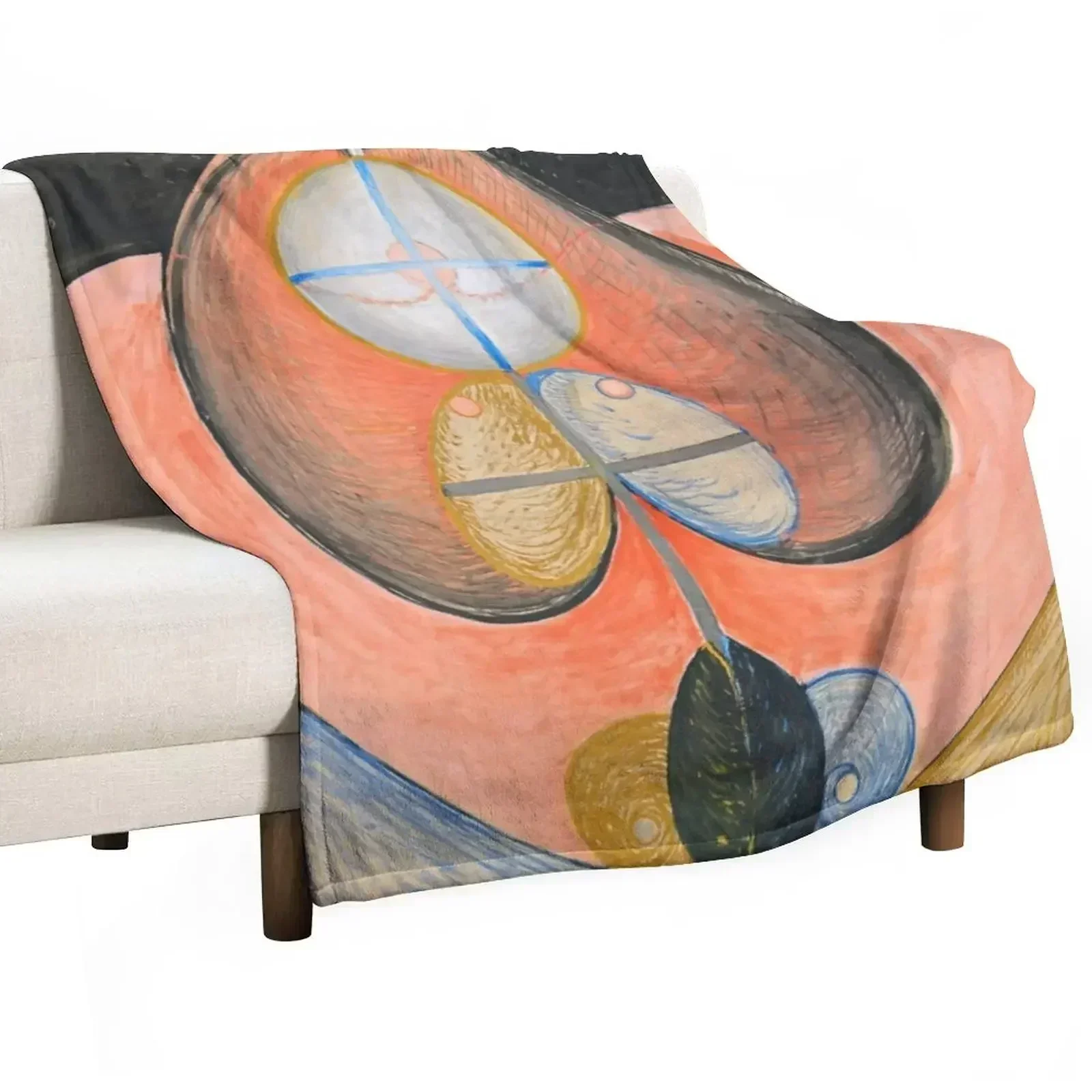 Hilma af Klint - The Evolution No. 10, Throw Blanket Luxury Designer Summer Beddings For Decorative Sofa Blankets