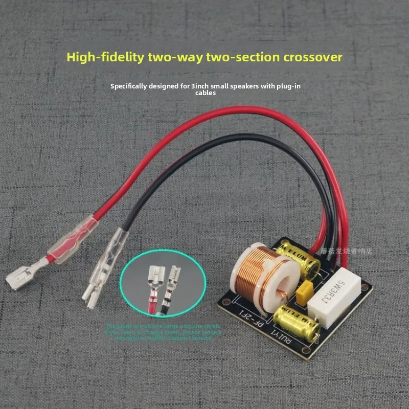 Two-way crossover for audiophile speakers - tweeter/woofer splitter 3inch - ideal for diy mini speakers