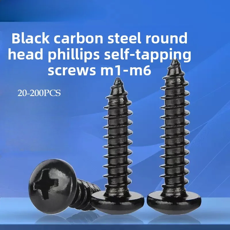 Carbon Steel Phillip,s Truss Head Screw M1 M1.2 M1.7 M2 M2.3 M2.6 M3 M3.5 M4 M5 M6 Cross Recessed Flat Head Self-Tapping Screws