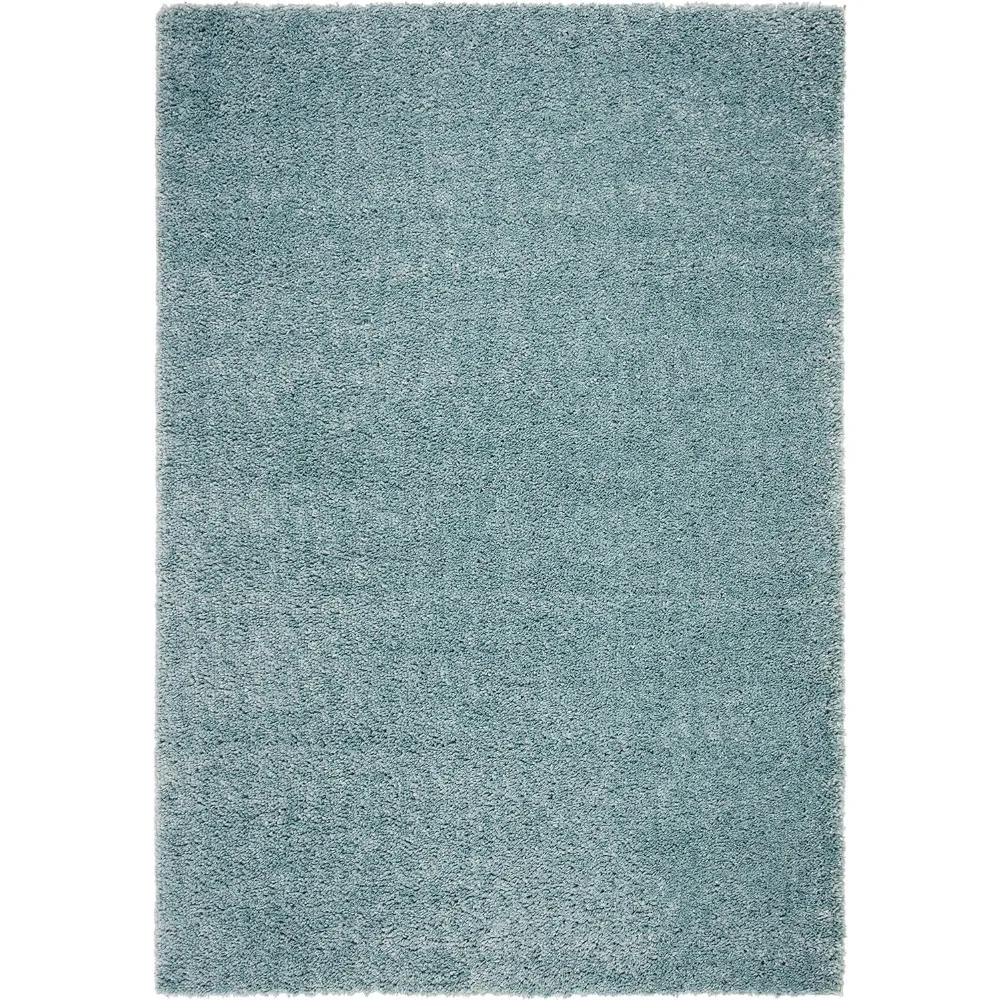 SAFAVIEH August Shag Collection X-Large Area Rug - 12' x 15', Aqua, Solid Design, Non-Shedding & Easy Care, 1.2-inch Thick