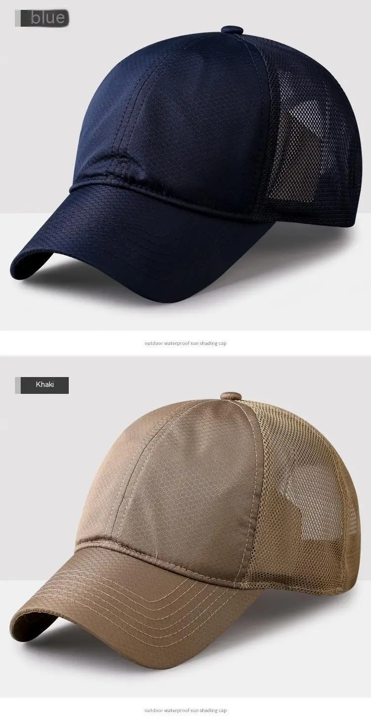 Overs ize Big Head Man Plus Size Baseball Cap Frühling Sommer dünne Stoff Mesh Sonnenhut männlich Snapback m 55-59cm l 60-64cm – Detail 39