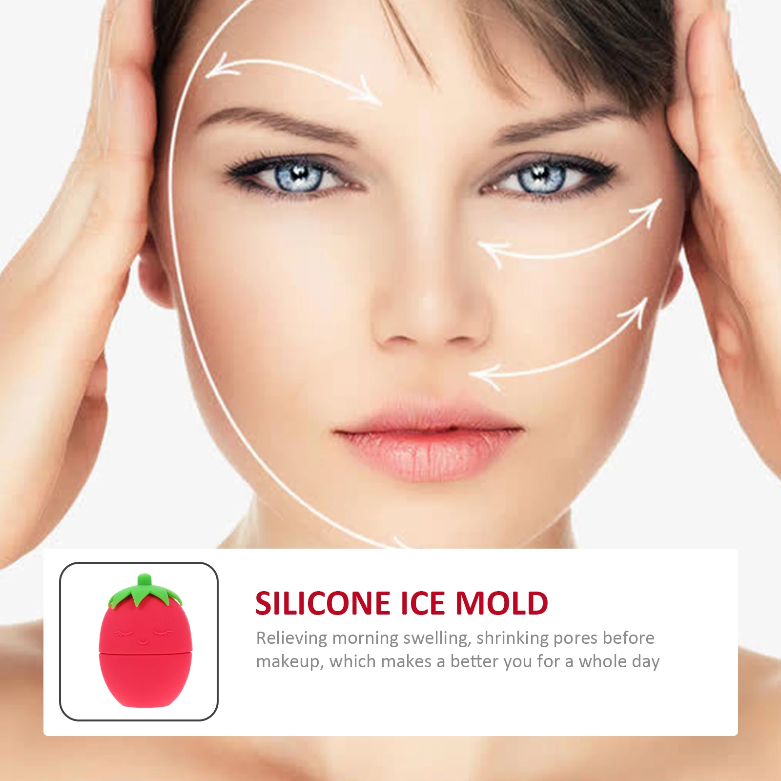 

Ice Face for Silicone Gel Massage Tool Facial Globes Mold to Reduce Swelling Ice Face Roller Pores before Makeup