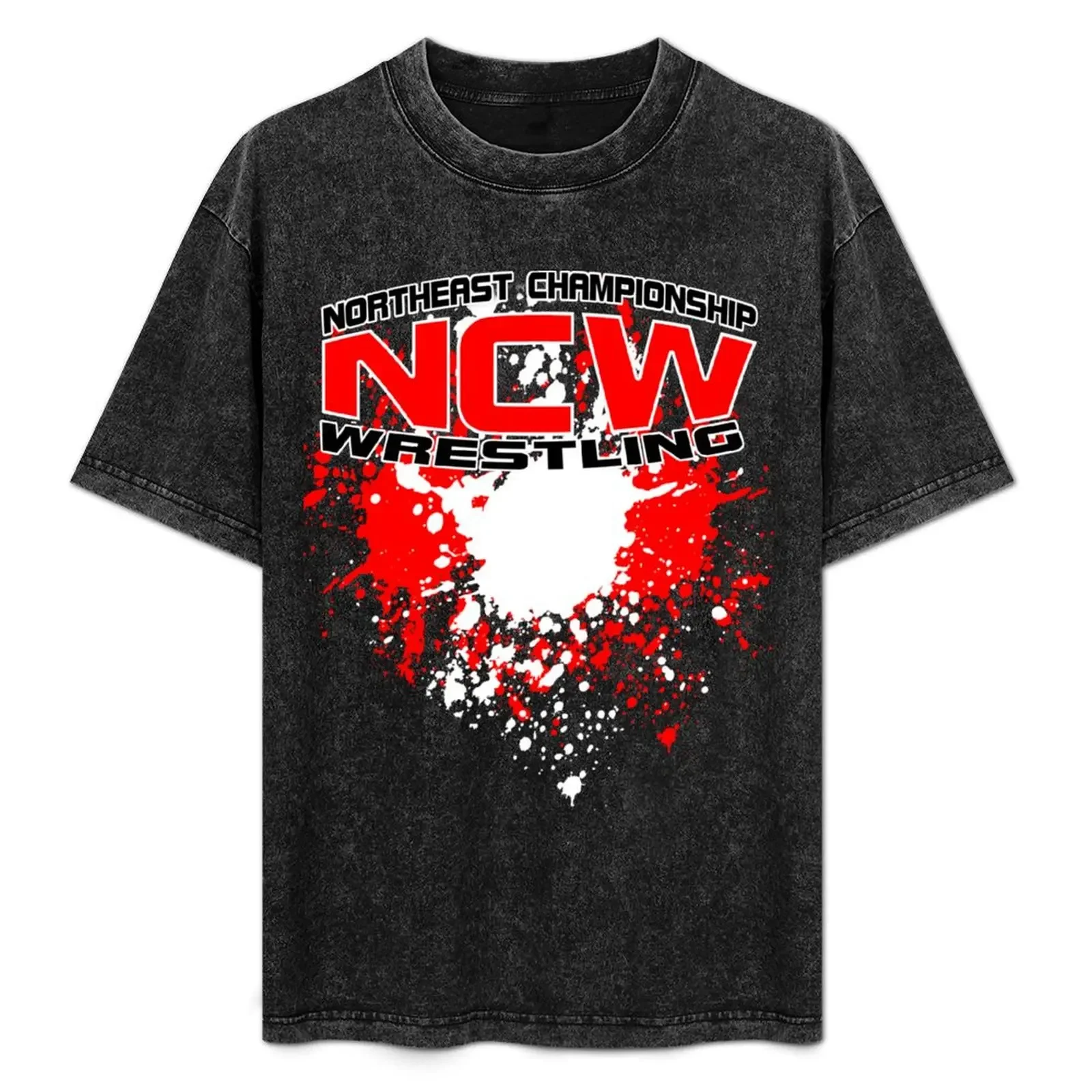 

NCW Paint Logo T-Shirt Vintage Print Crew Neck Tee