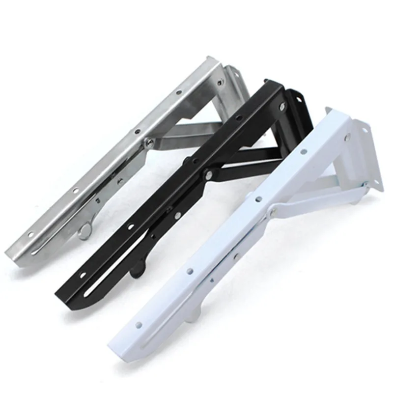 2PCS heavy duty large metal decorative table adjustable angle folding shelf bracket, 400mm length x 150mm width x 44mm thickness