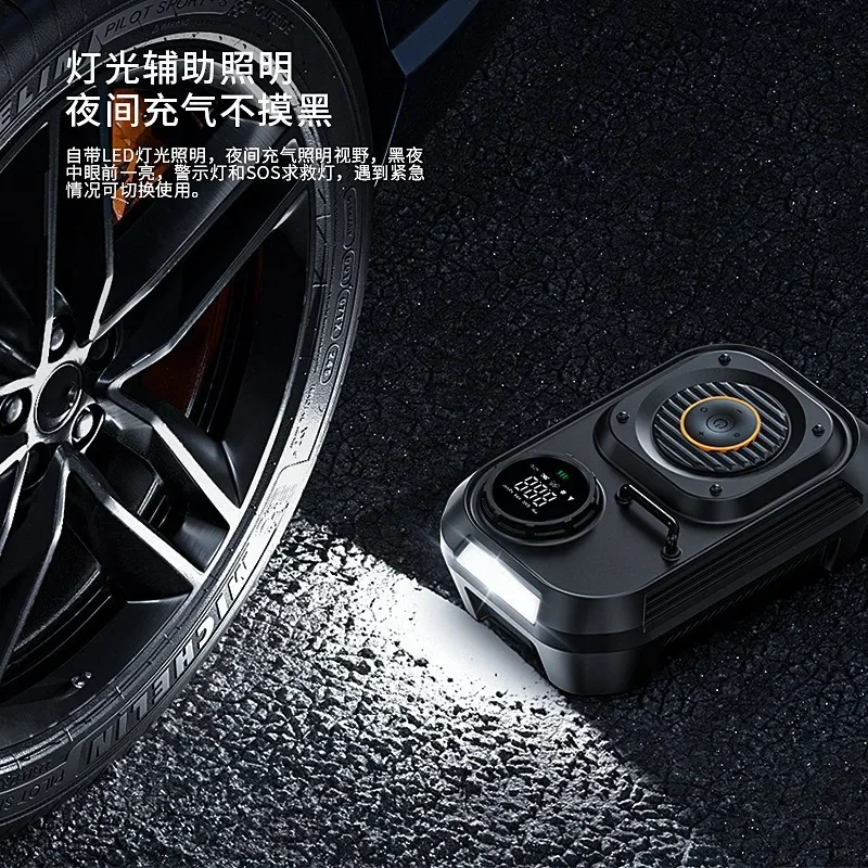 

Интеллектуальный беспроводной автомобильный воздушный насос 2026, портативный мотоциклетный воздушный насос, автоматическая зарядка и опорка, мощный воздушный насос 258