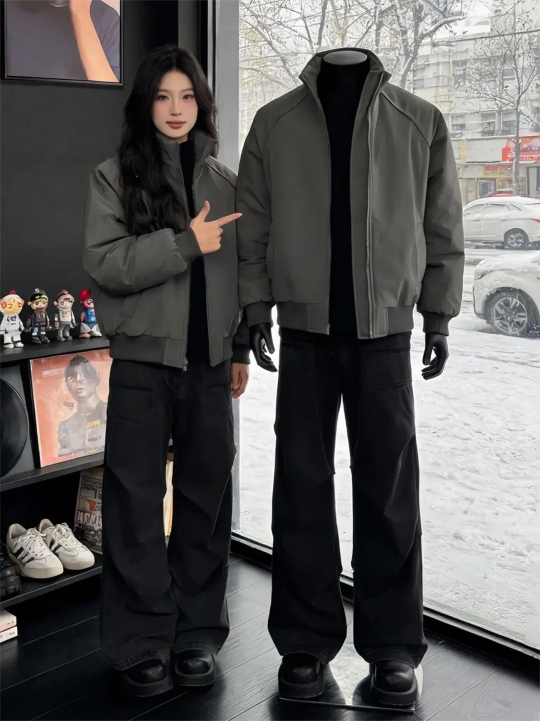 

Мужская демисезонная куртка Deep ey American Sle Workwear: бейсбольная куртка-пилот с коротким воротником, приталенный крой