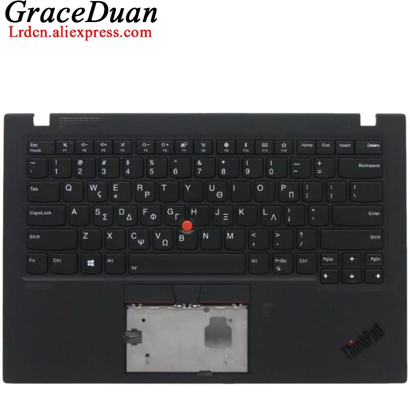 

GR Greek Black Keyboard Upper Case Palmrest Shell Cover For Lenovo Thinkpad X1 Carbon 7th Gen7 G7 5M10W85888 5M10W85960 5M10V255