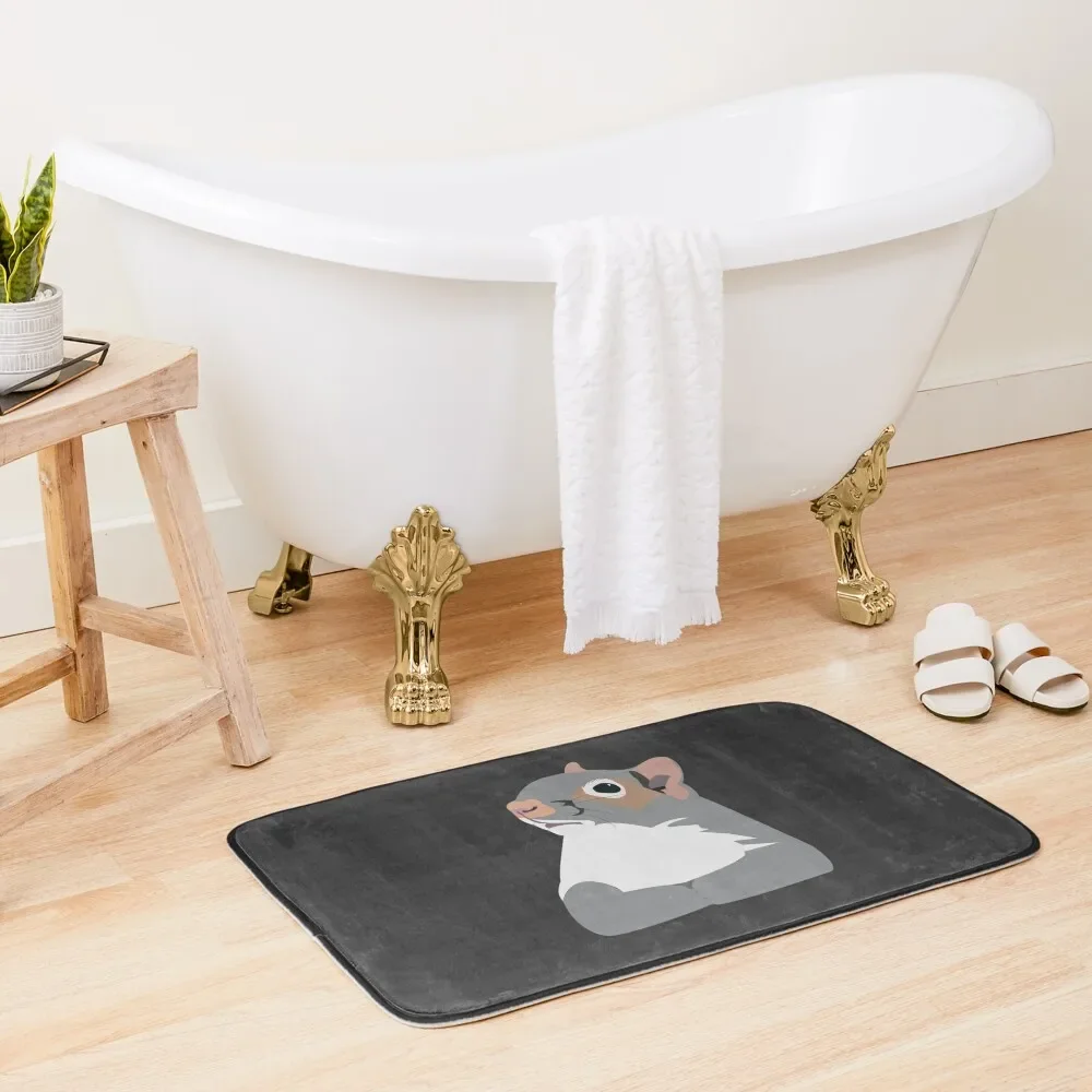 

Peanut the Squirrel Bath Mat Showers Bathroom Accessory Toilet Rug Mat