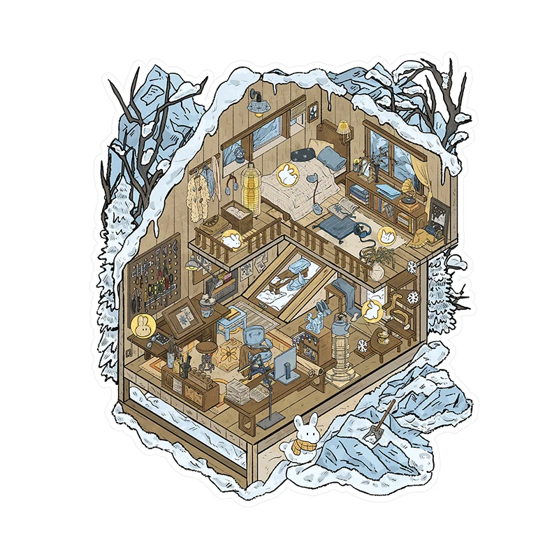 Plus Size 3D Cartoon Castle Town Paesaggio Adesivo Scena Giocattolo fai da te Gioco Adesivo Festival Regalo di compleanno per bambino Bambina