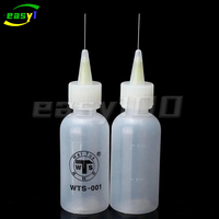 2PCS 50ML WTS-001 Plastic Liquid Alcohol Bottle for Dispenser Rosin Solder Flux Paste for Phone PCB Cleaning Welding Repair