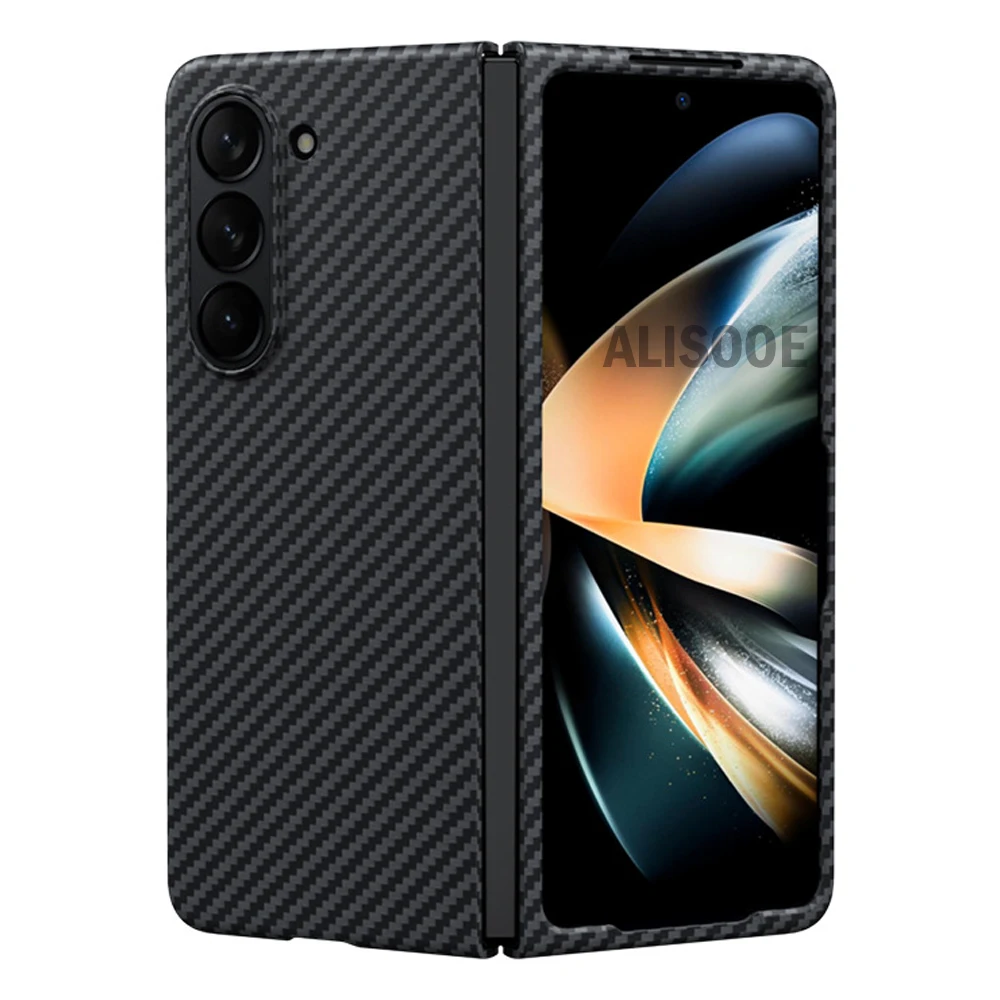 Imagem -02 - Fibra de Carbono Real para Samsung Galaxy z Fold Ultra Fina Fibra de Aramida Matte Proteger Capa Funda Case de