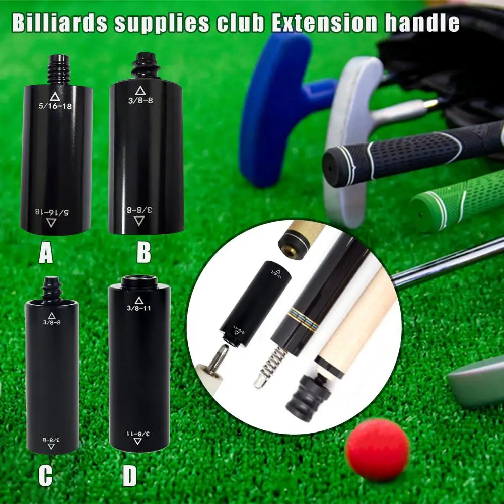 Pool Cue Extension Biljartkeu Extender Klassieke Zwarte Cue Extender Pool Cue Midden As Extenders Adapter Handvat Biljart