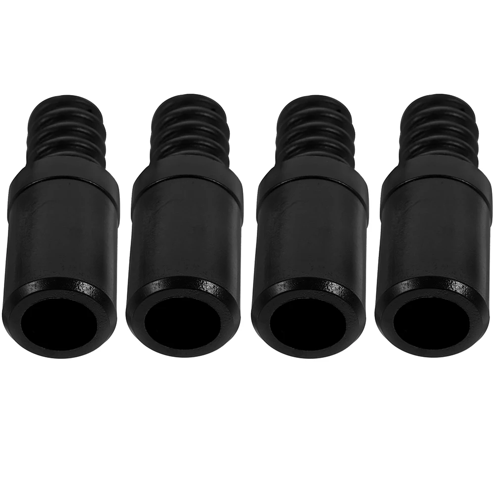 

4pcs Threaded Connector 25mm American Style Black Plastic Extension Pole Adapter Broom Handle Tip Replacement