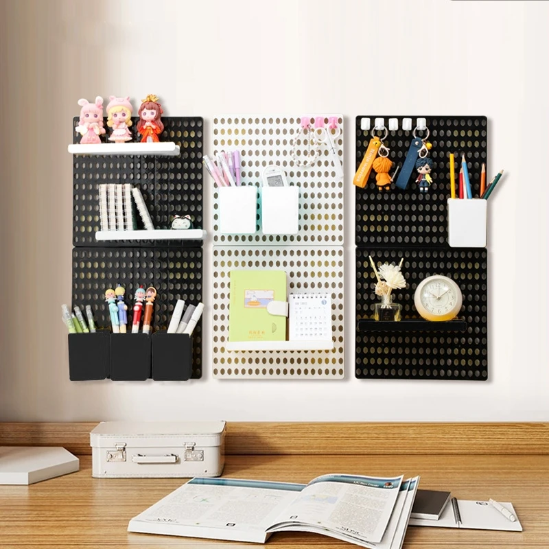 Plastic Pegboard Wall Organizer Pegboard Wall Panels for Wall Display Pegboards Room Workbench Office Kitchen Tool Organization