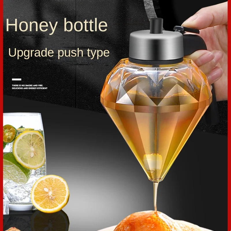 A Bottle of Honey Honey Pot Special Glass Bottle Sub-Packaging Squeeze Press Drip Bottle Advanced Honey Pot