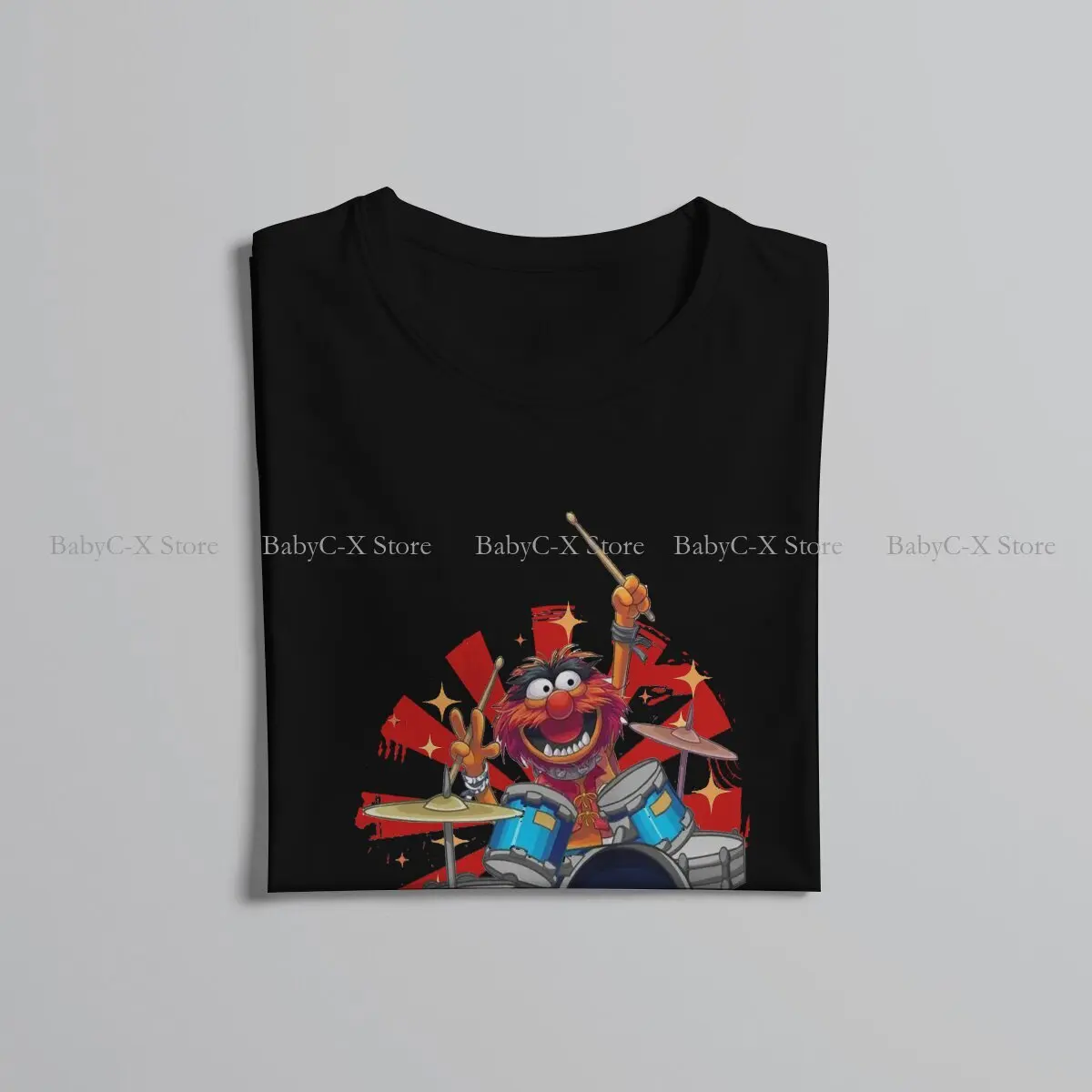 Fraggle Rock Children Cartoon Polyester TShirt for Men ANIMAL DRUMMER THE MUPPETS SHOW Soft Leisure Sweatshirts T Shirt