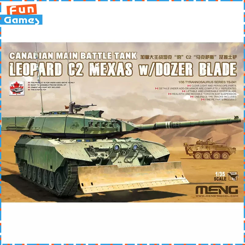 

Original MENG TS-041 Leopard C2 Tank Assembly Kit Complete Configuration Restored Details Adult Handcraft Collection Gifts