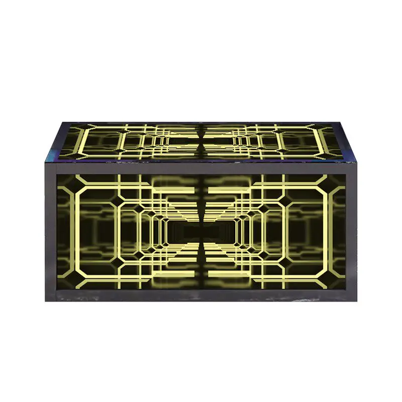 

Spot ktv luminous coffee table light luxury bar stainless steel tempered glass karaoke k room dedicated bar bar table