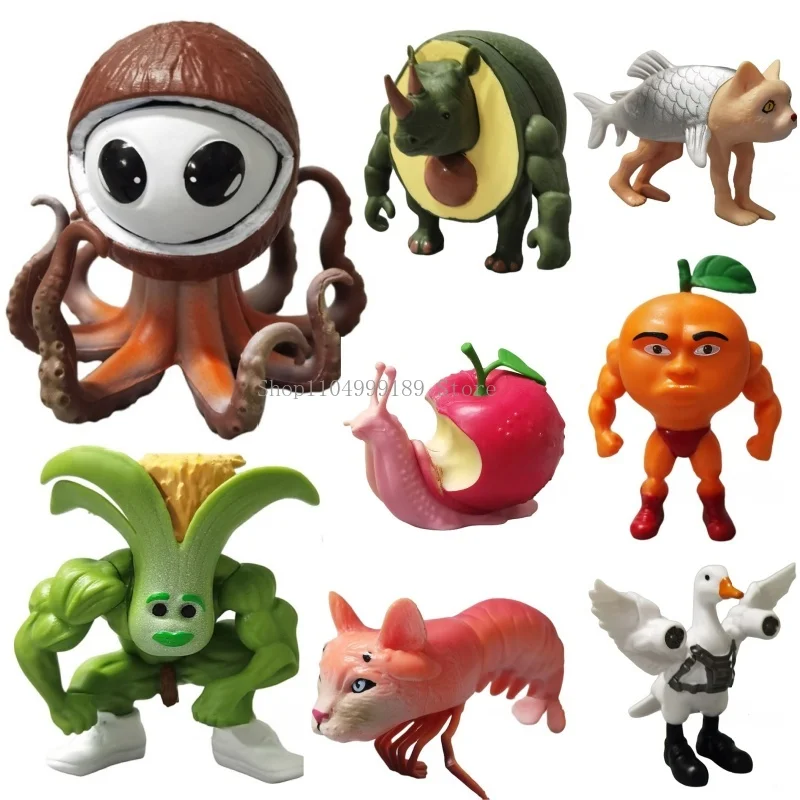 

New Italian Brainrot Tung Sahur Figure Toy Tralalero Tralala Figures Bombardino Crocodilo Shimpanzini Bananini Model Decor Doll