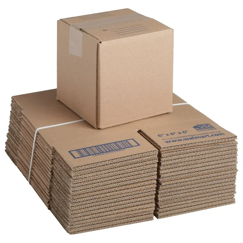Recycled Shipping Boxes, 6 in. L x 6 in. W x 6 in. H, 30-Count
