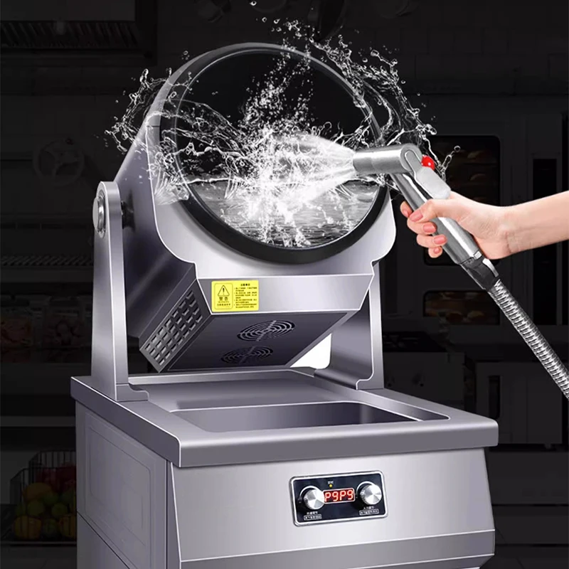 Commercial Fully‑Automatic Intelligent Cooking Robot, Electromagnetic Drum Frying Machine for Fried Rice and Noodle Preparation